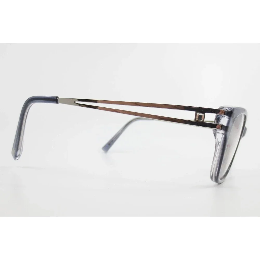 Jones New York VJOP250 Grey Silver Split Temple Eyeglass Frames 49-17-140 Womens